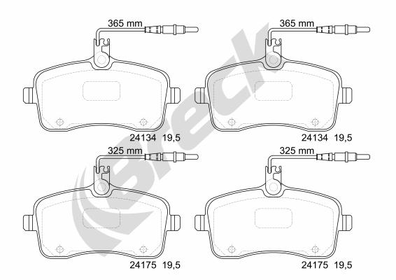 Set placute frana,frana disc 24134 00 701 10 BRECK